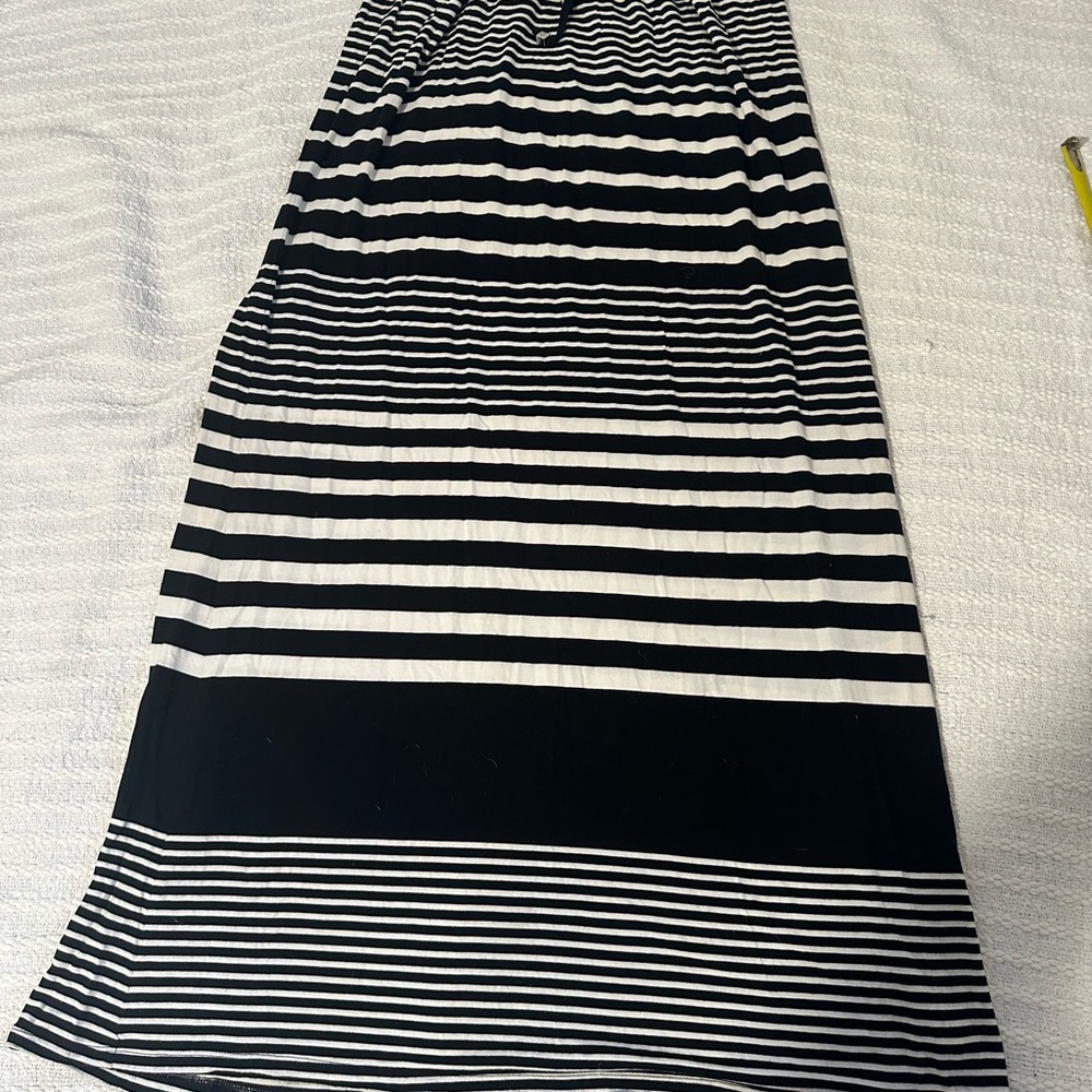 Michael Kors Black and White A-Line Skirt